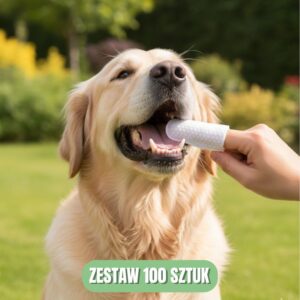 PupiSmile - Chusteczki do szczotkowania zębów dla psa (100 szt.)